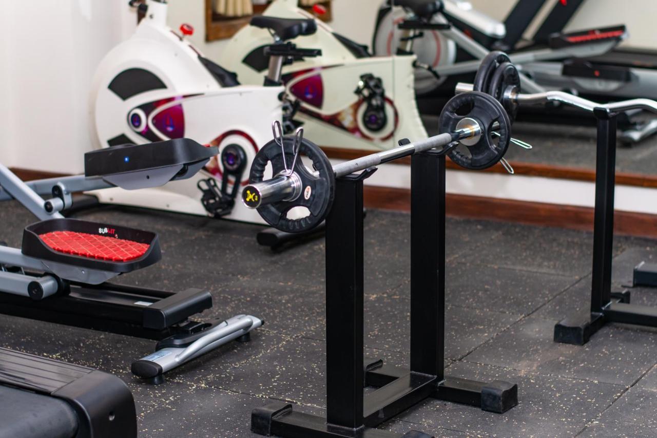 Basera Boutique Hotel Katmandu Dış mekan fotoğraf A barbell on a rack